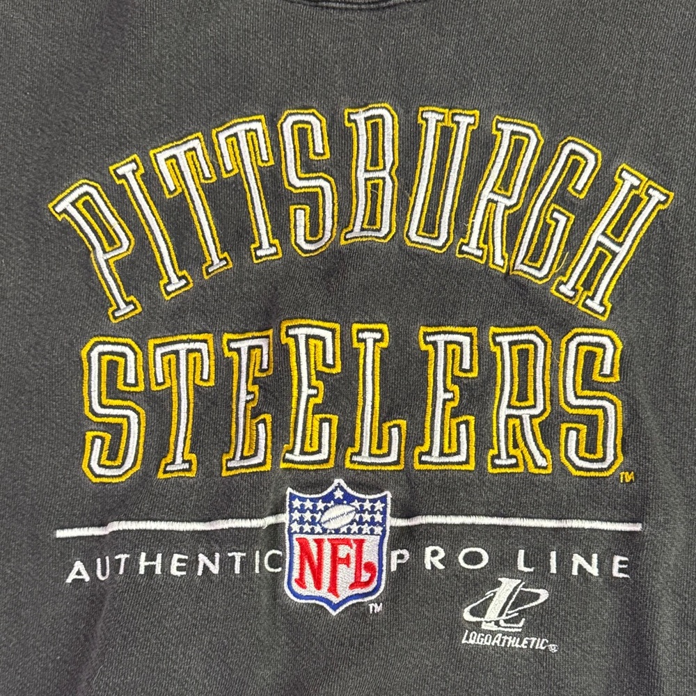 Vintage 90’s Pittsburgh Steelers USA Made Oversized Pullover Sweatshirt Men’s XL - Picture 3 of 11